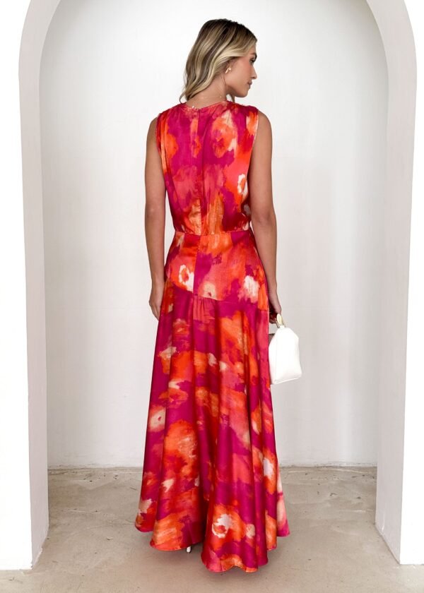 Divinity Maxi Dress - Magenta Splash - Image 8